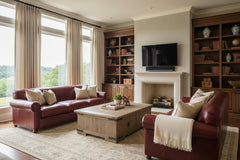 Desmond XL 95 Inch Rolled Lawson Arm Tight Back Leather Sofa