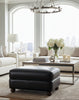 Image of Desmond Leather Footstool Ottoman