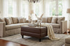 Devon 34 Inch Square Large Ottoman Storage Bench