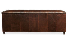 Devonshire 86 Inch Tufted Two Cushion Leather Sofa
