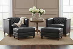 Devonshire Tufted Leather Club Chair