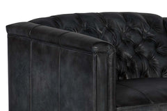 Devonshire Tufted SWIVEL Leather Club Chair