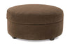 Image of Dexter 36 Inch Round Large Fabric Upholstered Storage Ottoman