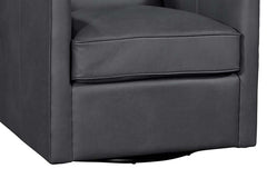 Pearson Gray SWIVEL "Quick Ship" Track Arm Tight Back Leather Chair