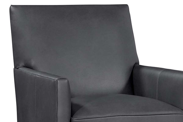 Pearson Gray SWIVEL "Quick Ship" Track Arm Tight Back Leather Chair