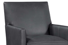 Pearson Gray SWIVEL "Quick Ship" Track Arm Tight Back Leather Chair