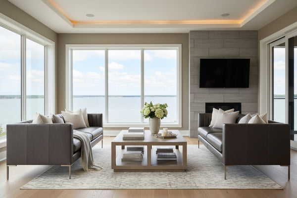 Dolan 76.5 Inch Modern Channel Back Apartment Sofa