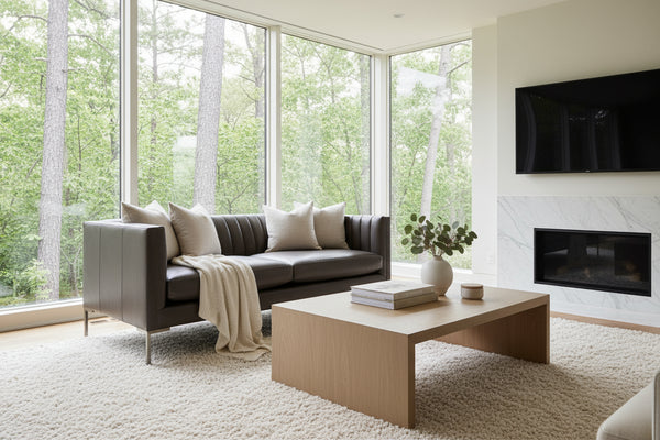 Dolan 76.5 Inch Modern Channel Back Apartment Sofa