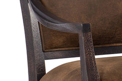 Dolly Timber "Quick Ship" Leather Rocking Accent Chair With Nail Trim