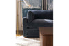 Image of Donna 88 Inch "Quick Ship" Fabric Upholstered 2 Cushion Track Arm Sofa