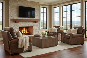 Dorsey Leather Key Arm Club Chair Recliner