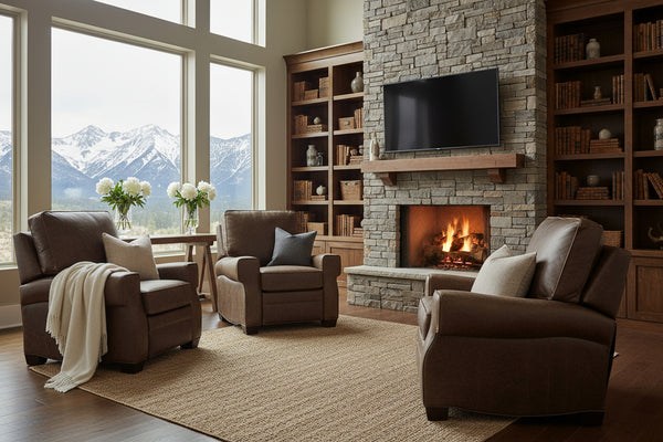 Dorsey Leather Key Arm Club Chair Recliner