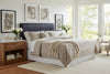 Image of Drake "Designer Style" Leather Panel Headboard With Buttons
