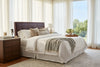 Image of Drake "Designer Style" Leather Panel Headboard With Buttons
