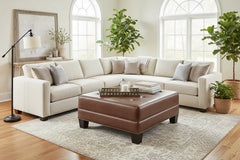 Drew "Ready To Ship" 42 Inch Square Leather Ottoman (Photo For Style Only)