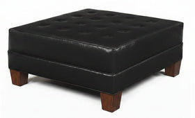 Drew "Ready To Ship" 42 Inch Square Leather Ottoman (Photo For Style Only)