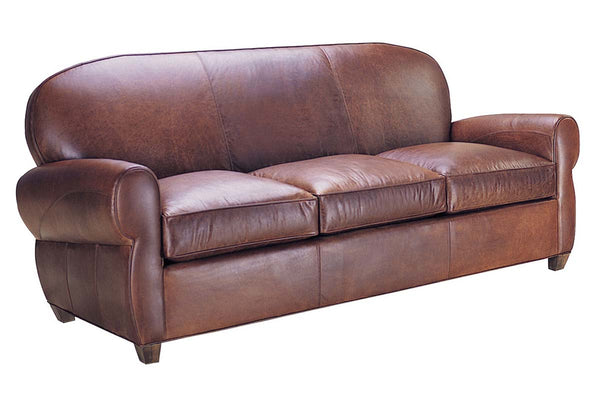 Edison Antique Art Deco Leather Couch Collection