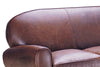 Image of Edison XL 93 Inch Leather Tight Back Art Deco Cigar Club Sofa