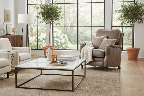 Edmund "Ready To Ship" Leather Recliner (Photo For Style Only)