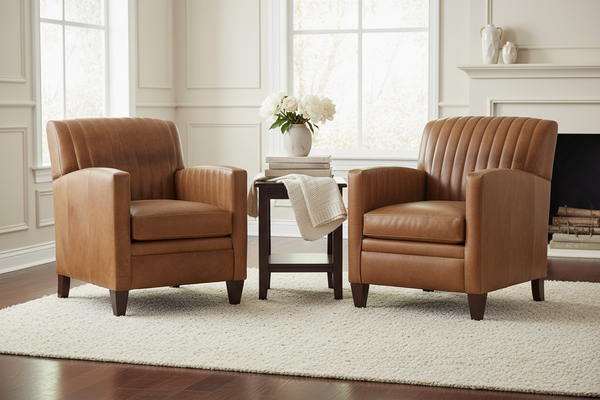 Edwin Transitional Leather Club Chair