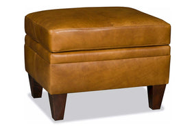 Edwin Transitional Leather Ottoman