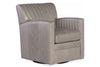 Image of Edwin Transitional Leather Swivel Club Chair