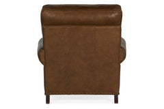 Eldred Sable "Quick Ship" Traditional Leather Pillow Back Club Chair