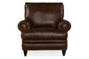Image of Elgred "Quick Ship" Traditional Leather Pillow Back Club Chair