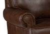Image of Eldred 87 Inch "Quick Ship" Traditional Top Grain Leather Pillow Back Sofa