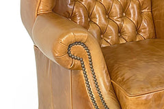 Eldridge Leather Tufted Accent Chair