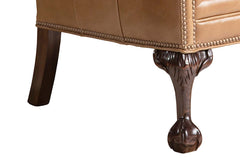Eldridge Leather Tufted Accent Chair