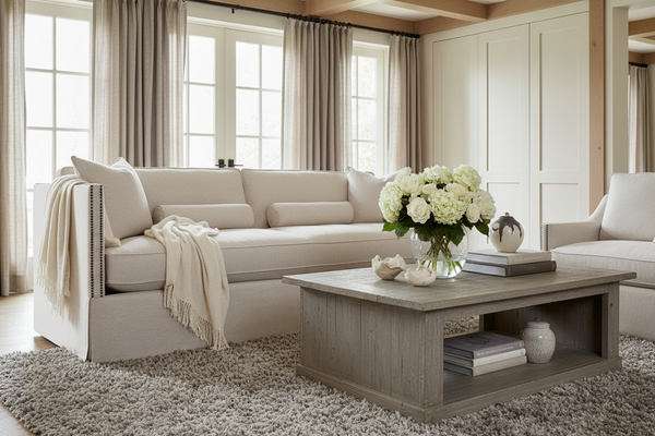 Eleanor 94 Inch "Quick Ship" Fabric Sofa