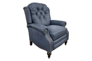 Elias Leather Recliner With Nailhead Trim