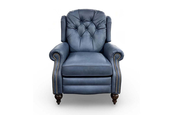 Elias Leather Recliner With Nailhead Trim