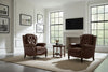 Image of Elias Leather Recliner With Nailhead Trim