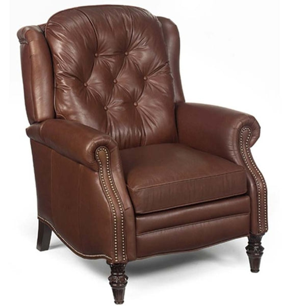 Elias Leather Recliner With Nailhead Trim