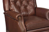 Image of Elias Leather Recliner With Nailhead Trim