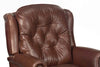 Image of Elias Leather Recliner With Nailhead Trim
