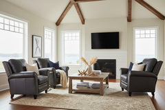 Elijah Anilina Peppercorn "Quick Ship" Recliner