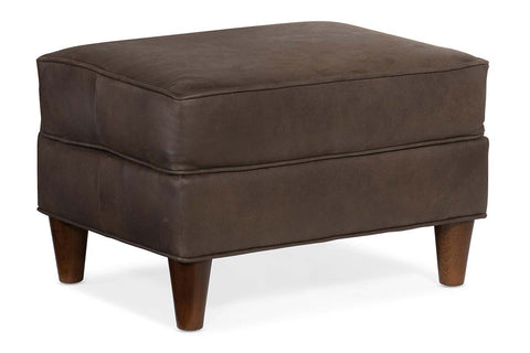 Ellis Transitional Leather Ottoman