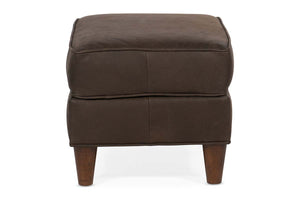 Ellis Transitional Leather Ottoman