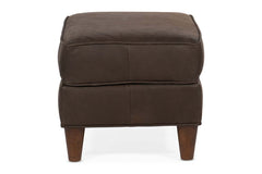 Ellis Transitional Leather Ottoman