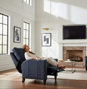 Ellis Leather Pillow Back Recliner Chair - Experience Luxurious Comfort