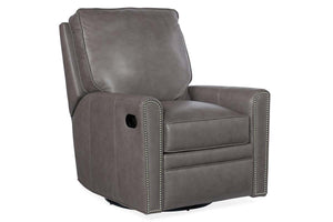 Ellis SWIVEL / GLIDER Leather Pillow Back Recliner Chair - Experience Luxurious Comfort