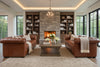 Image of Empire 86 Inch Two Seat Chesterfield Leather Sofa