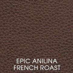 Eldred French Roast "Quick Ship" Traditional Top Grain Leather Pillow Top Footstool Ottoman