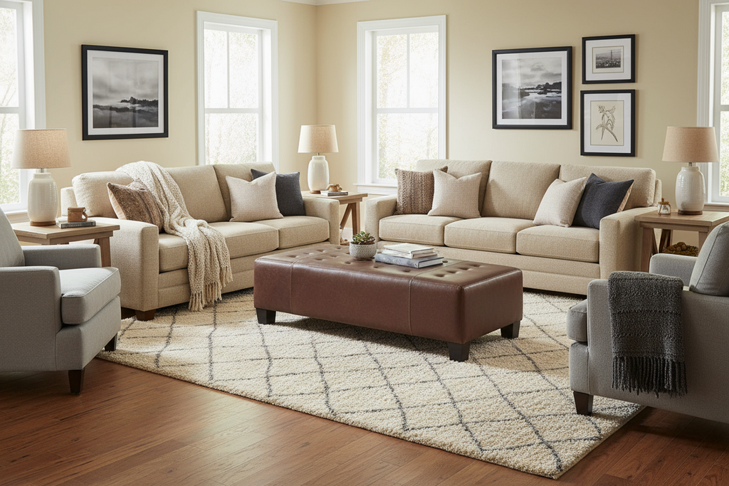 Ethan Extra Large Upholstered Coffee Table Ottoman