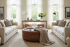 Evan Tufted 36", 40", 44", Or 48" Inch Round Leather Ottoman (4 Sizes Available)