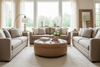 Evan Tufted 36", 40", 44", Or 48" Inch Round Leather Ottoman (4 Sizes Available)