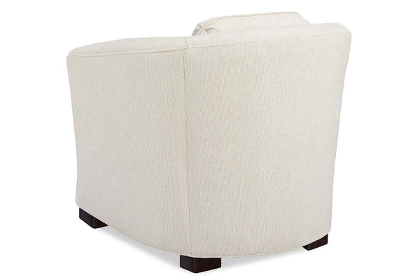 Eve Fabric "Hybrid" Pillow Back Barrel Chair With Power Footrest